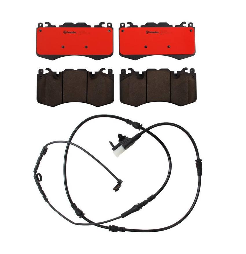 Land Rover Brakes Kit - Brembo Pads Front (Ceramic) (with Sensor) LR064181 - Brembo 2128962KIT